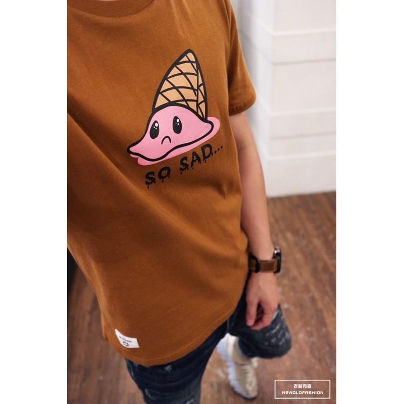 『老爺有喜』重磅So sad冰淇淋短T -咖啡-細節圖2