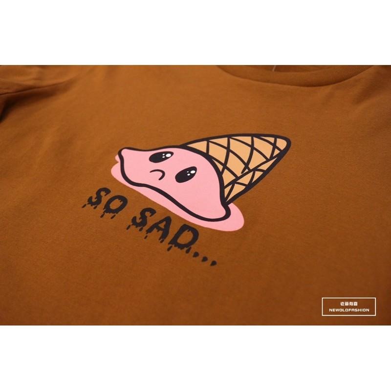 『老爺有喜』重磅So sad冰淇淋短T -咖啡-細節圖5