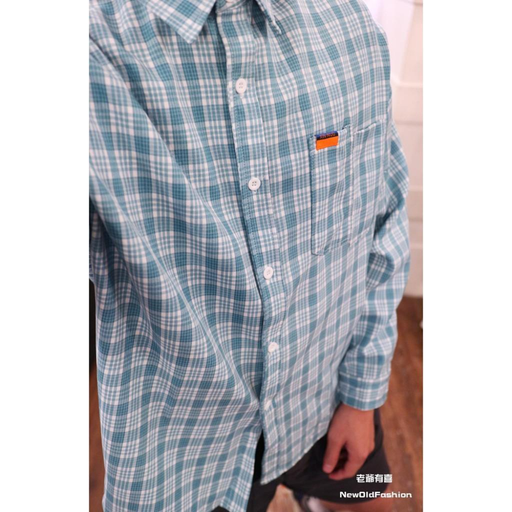 『老爺有喜』小橘標高低口袋格紋襯衫(NOF2009C200)-藍-細節圖2