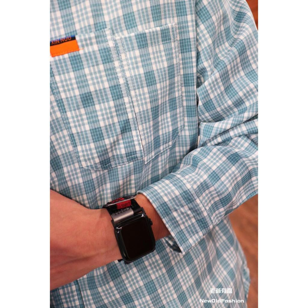 『老爺有喜』小橘標高低口袋格紋襯衫(NOF2009C200)-藍-細節圖3