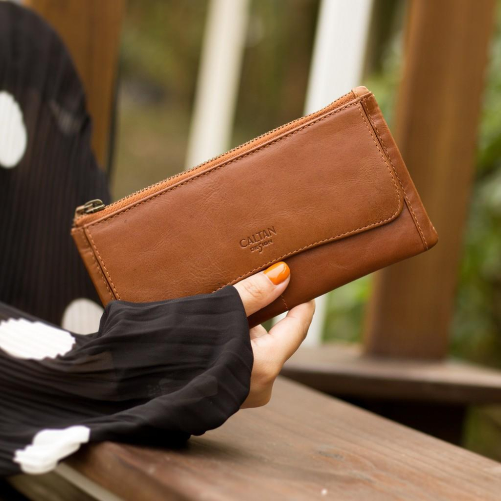 『新品上市』老爺有喜浪漫優雅經典真皮長夾(072004cd)-咖-細節圖4