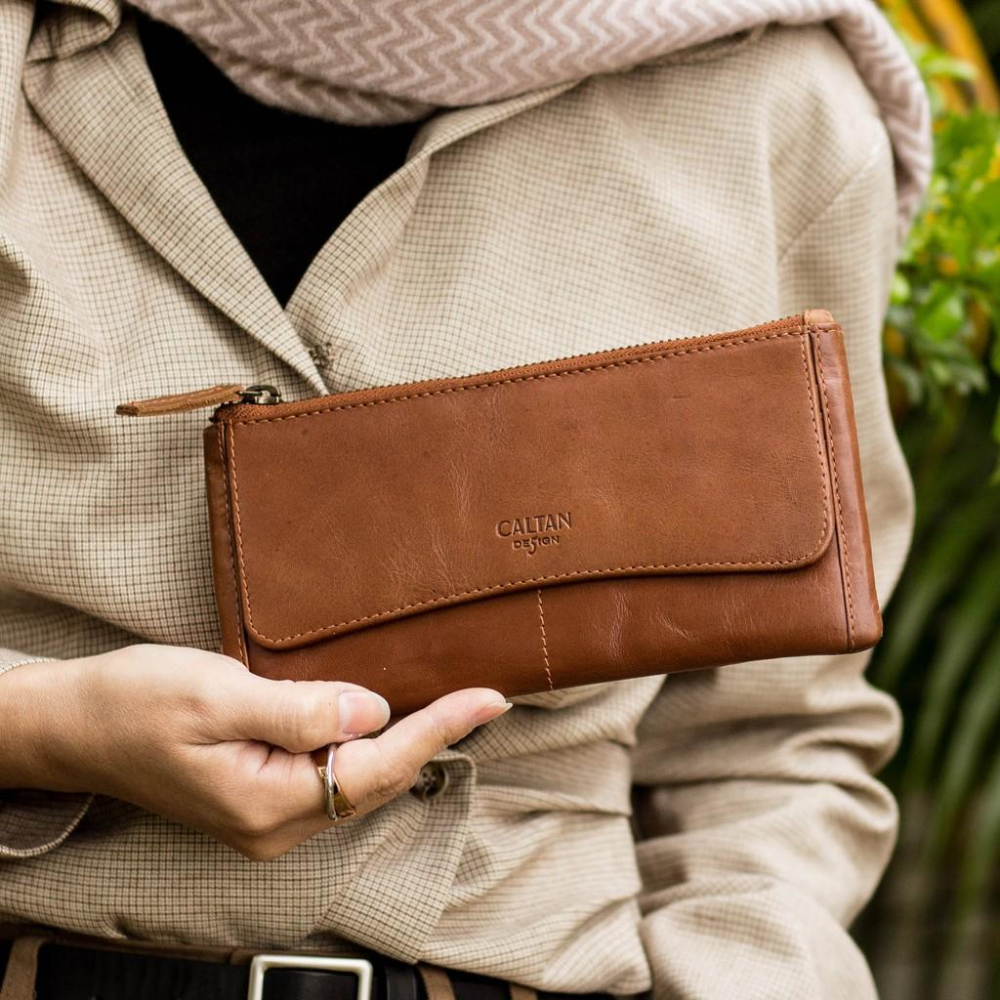 『新品上市』老爺有喜浪漫優雅經典真皮長夾(072004cd)-咖-細節圖5