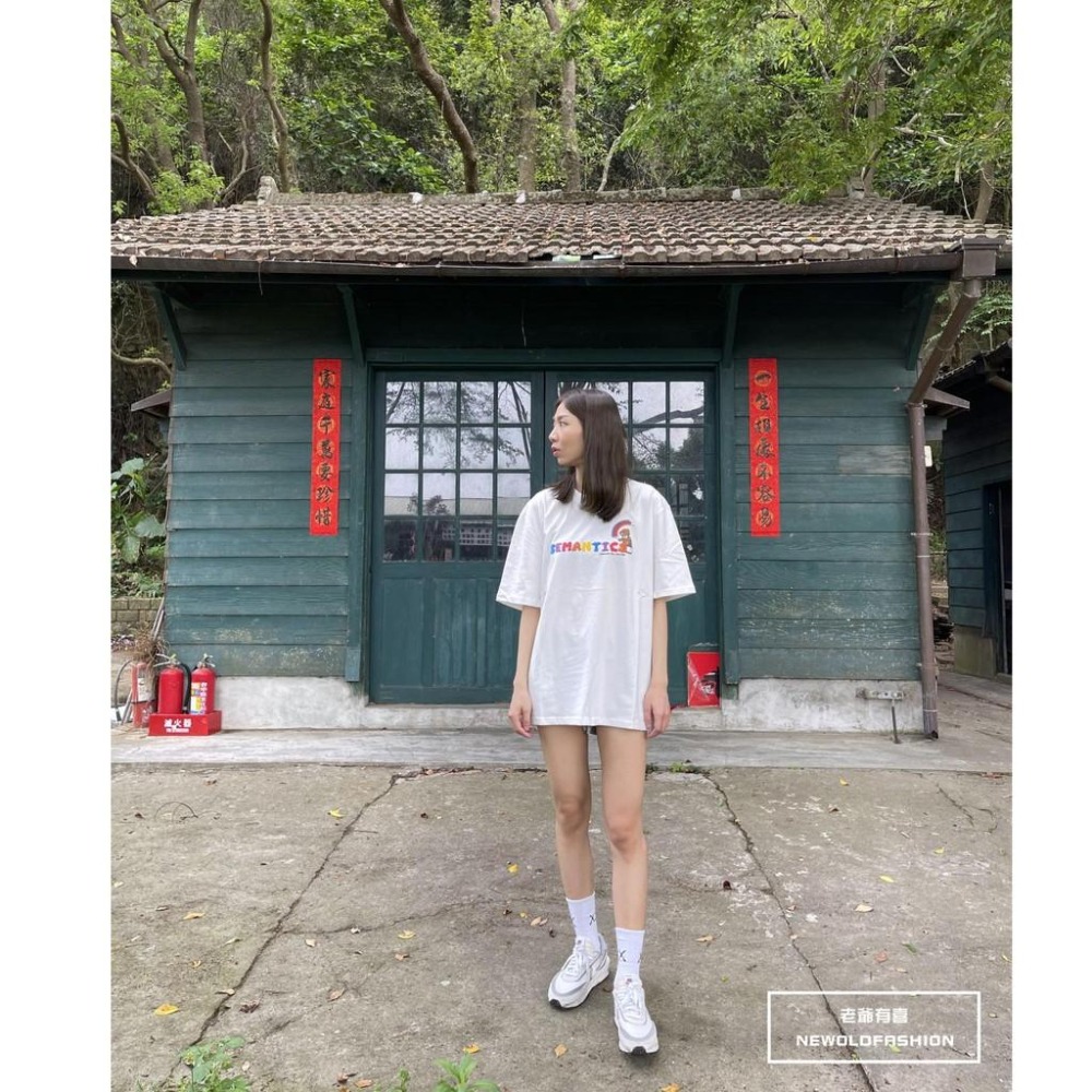 『老爺有喜』重磅彩色塗鴉熊短T -白-細節圖2