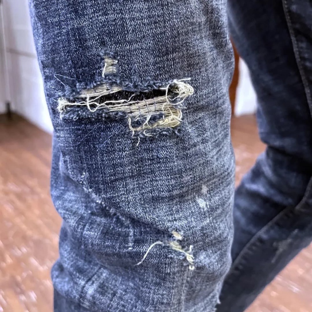 『新品上市』重磅直條補丁小直筒褲(NOF22063192)-細節圖2