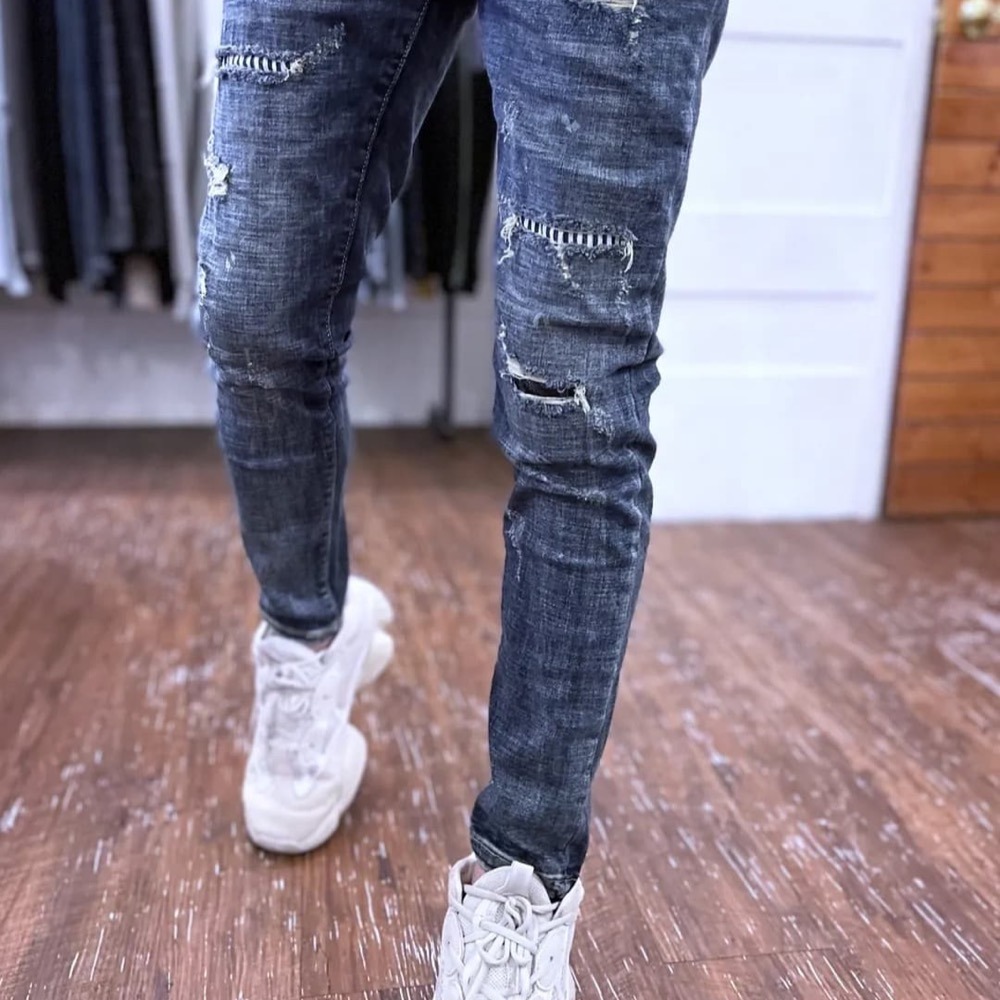 『新品上市』重磅直條補丁小直筒褲(NOF22063192)-細節圖4