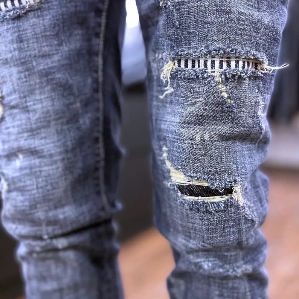 『新品上市』重磅直條補丁小直筒褲(NOF22063192)-細節圖8