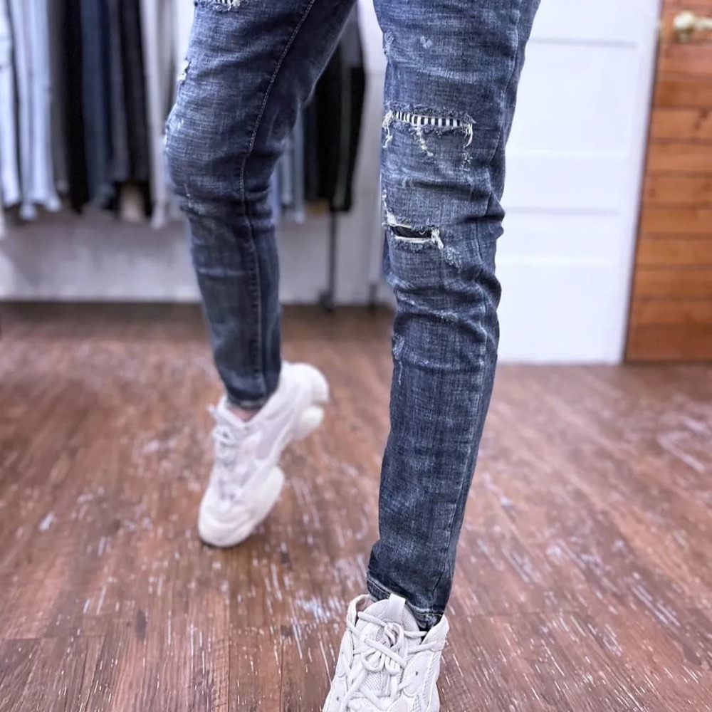 『新品上市』重磅直條補丁小直筒褲(NOF22063192)-細節圖9