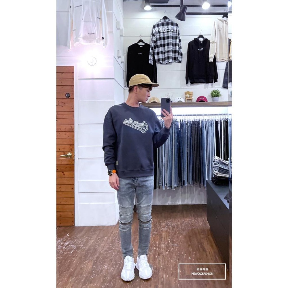 『老爺有喜』重磅orioles刺繡大學T-灰(NOF2209B5518)-細節圖2