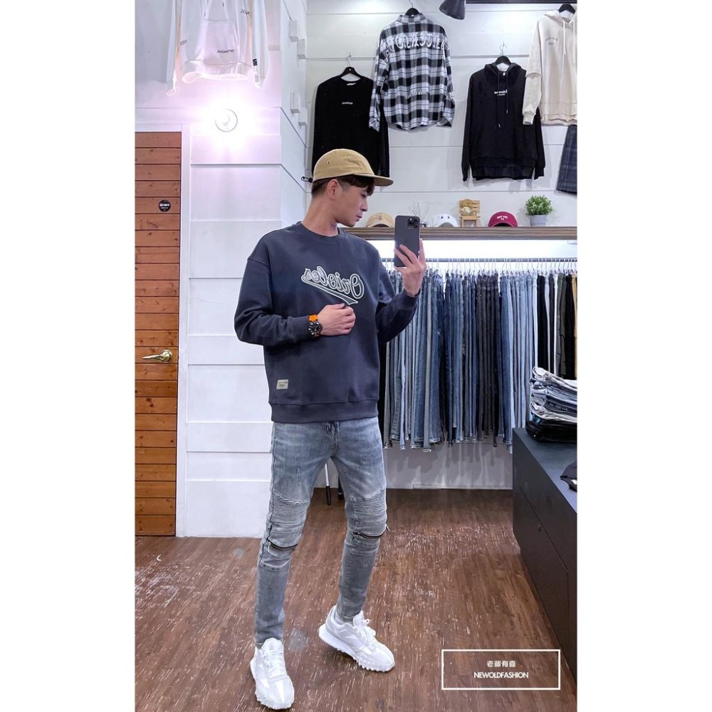 『老爺有喜』重磅orioles刺繡大學T-灰(NOF2209B5518)-細節圖7