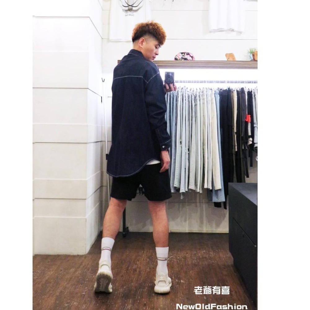 『老爺有喜』重磅車線雙口袋牛仔襯衫(NOF200920643)-深藍-細節圖4