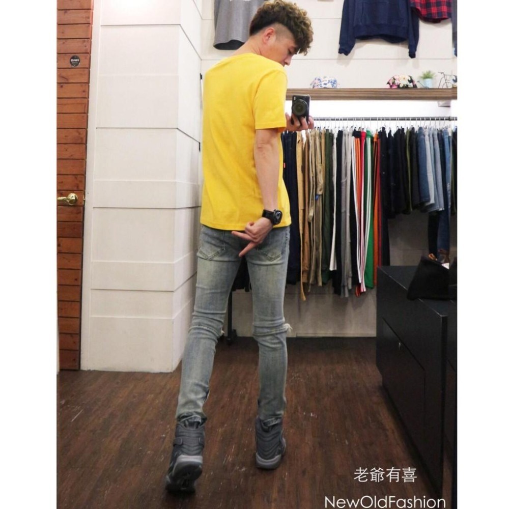 『老爺有喜』重磅UPF50+超高防護係數素色短Ｔ恤-萊姆黃-細節圖4