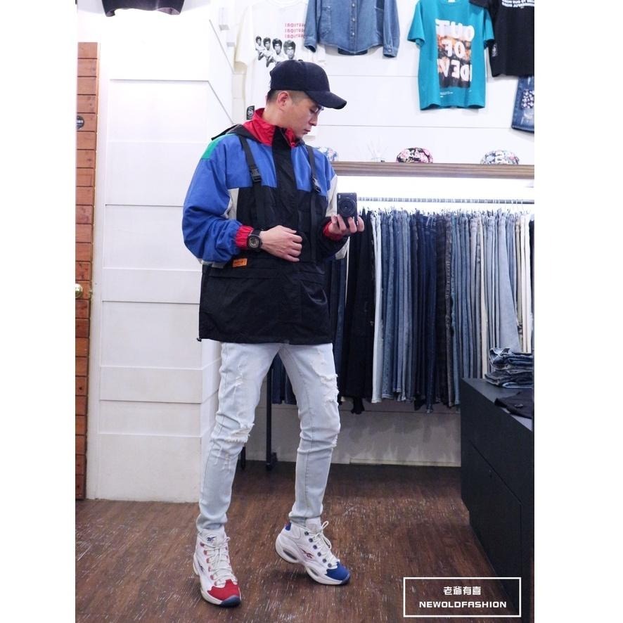 『老爺有喜』多色拼接扣環連帽防風外套(NOF2109A112)-藍-細節圖7