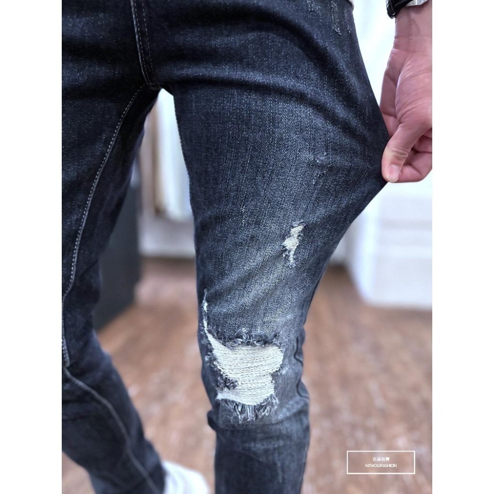 『老爺有喜』重磅梯形三補丁破壞小直筒(NOF23085059)-細節圖4