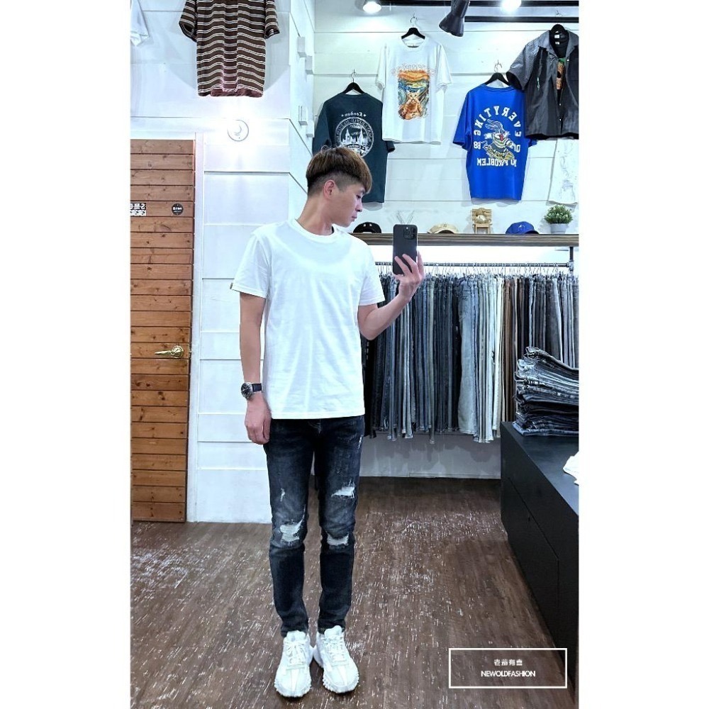 『老爺有喜』重磅梯形三補丁破壞小直筒(NOF23085059)-細節圖6