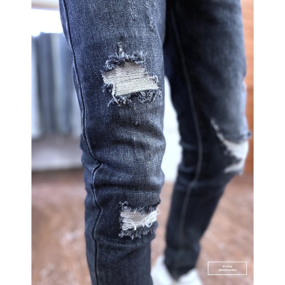 『老爺有喜』重磅梯形三補丁破壞小直筒(NOF23085059)-細節圖7