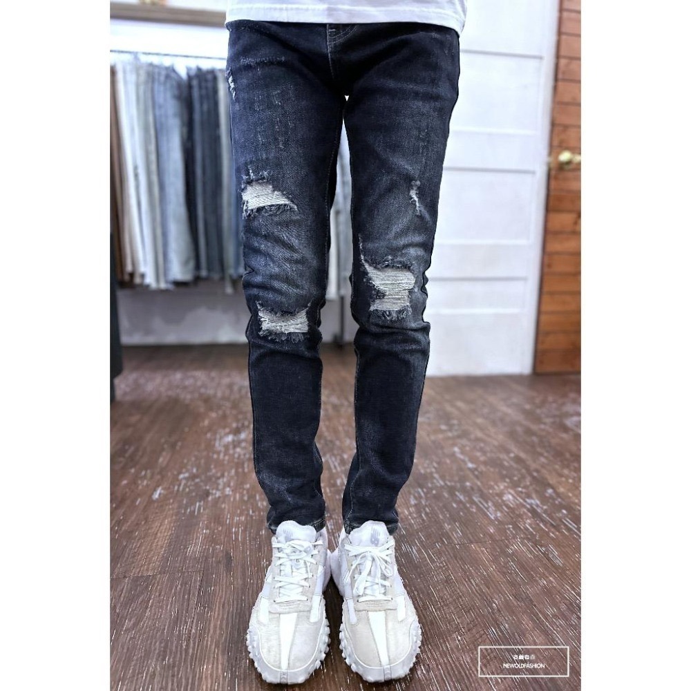 『老爺有喜』重磅梯形三補丁破壞小直筒(NOF23085059)-細節圖8