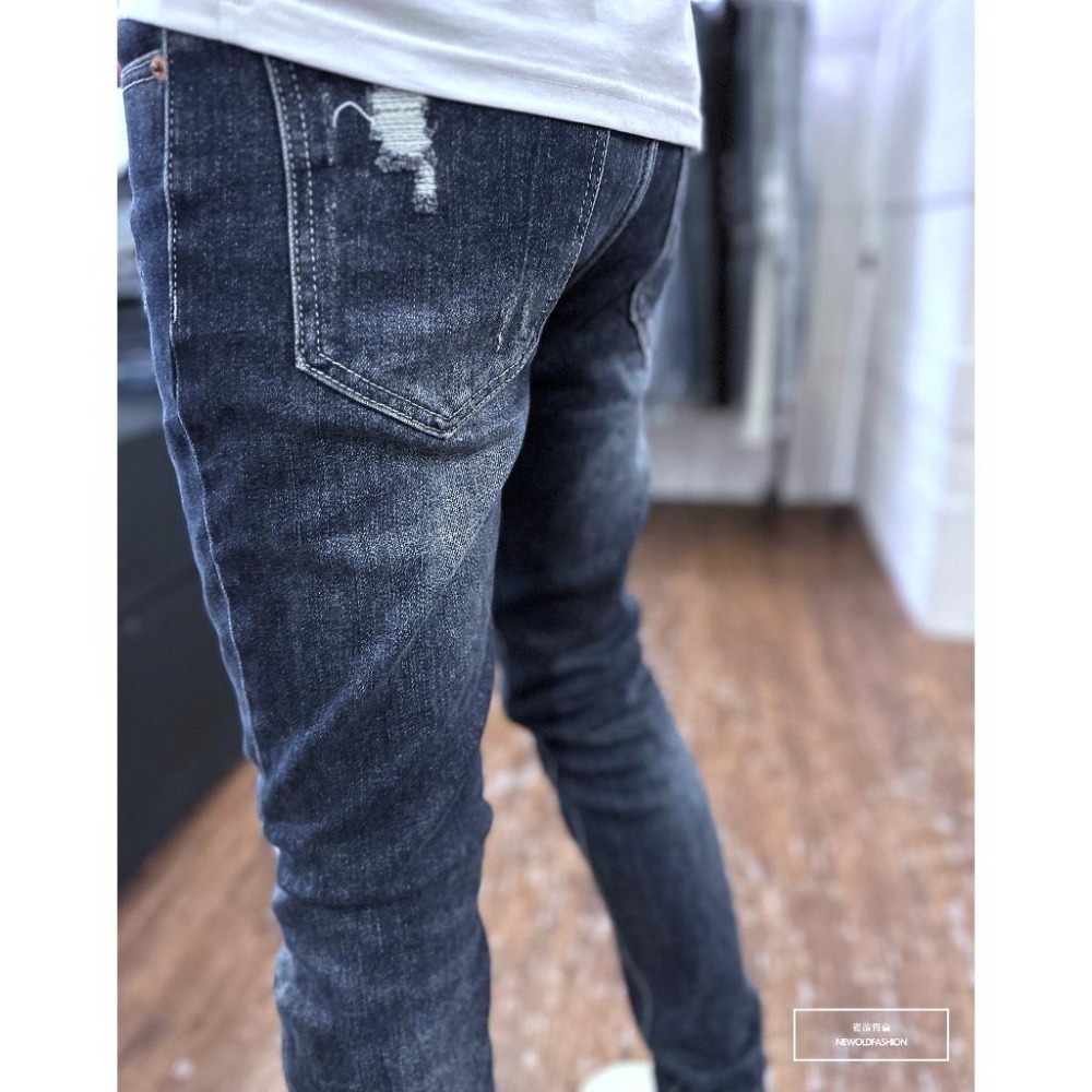 『老爺有喜』重磅梯形三補丁破壞小直筒(NOF23085059)-細節圖9