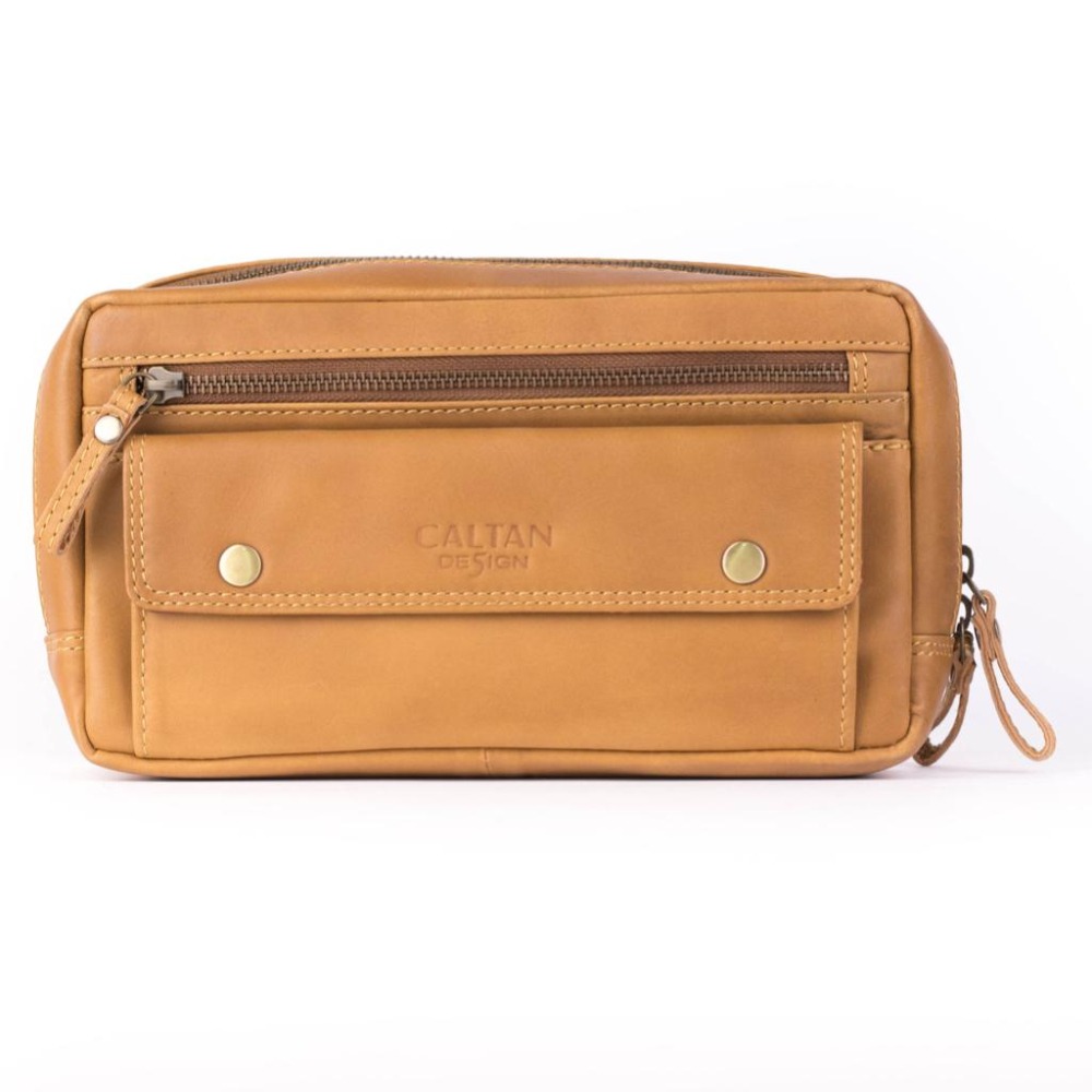 『新品上市』老爺有喜 真皮多隔層率性橫式斜背包(5203ht)-細節圖6