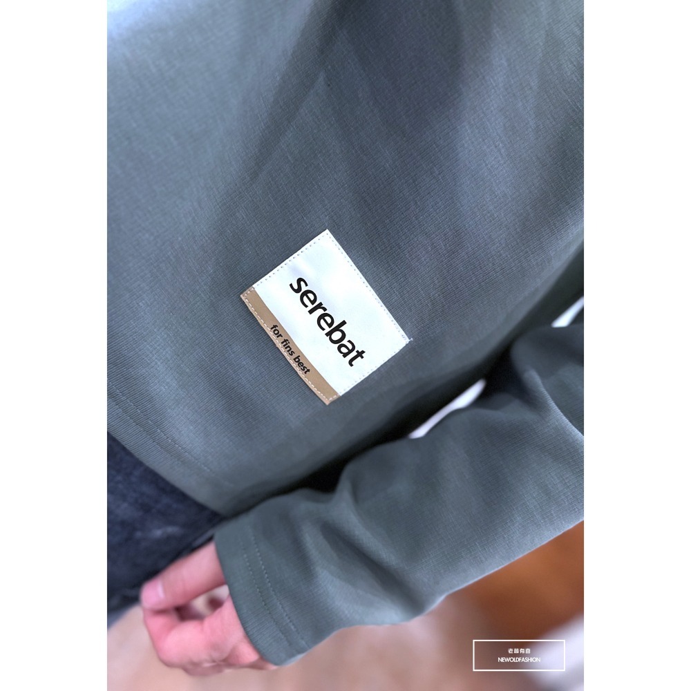 『新品上市』重磅Serebat白標大學T-綠(NOF2309B2230)-細節圖3