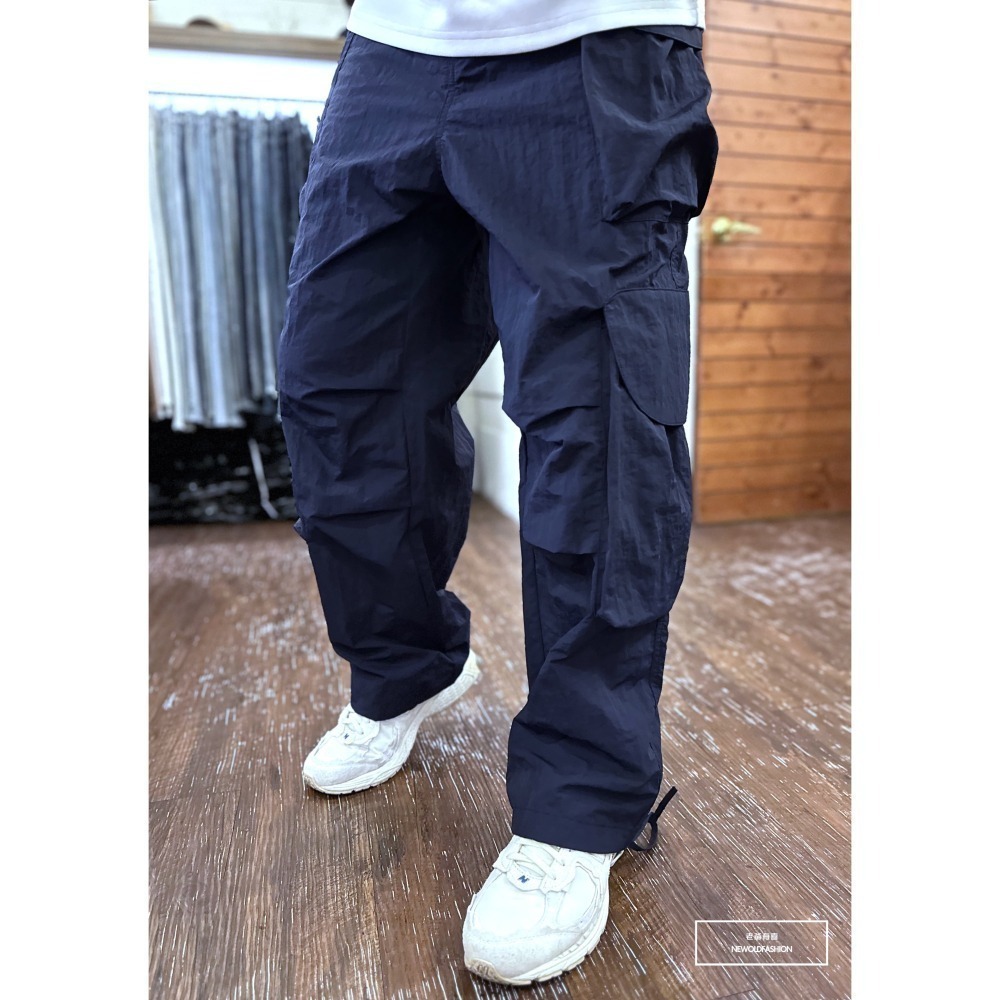 『新品上市』重磅多口袋傘兵工裝長褲-深藍(NOF230913286)-細節圖2
