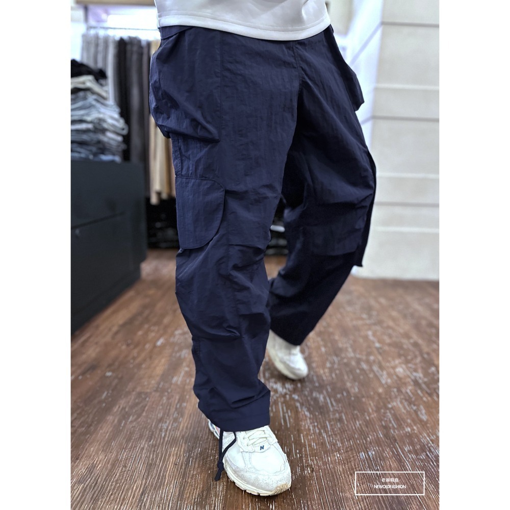 『新品上市』重磅多口袋傘兵工裝長褲-深藍(NOF230913286)-細節圖3