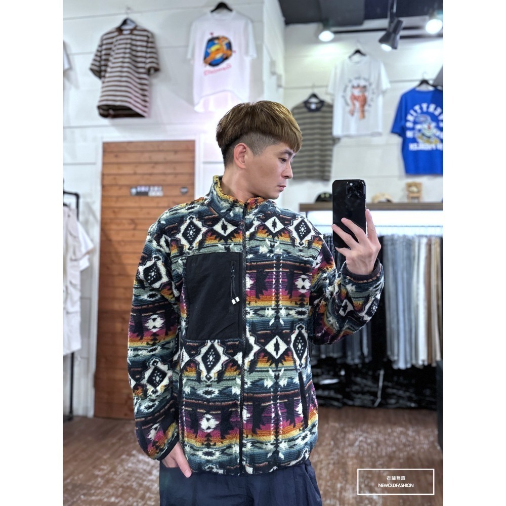 『新品上市』重磅民族風拉鍊口袋拼接外套-紫(NOF23095263)-細節圖7