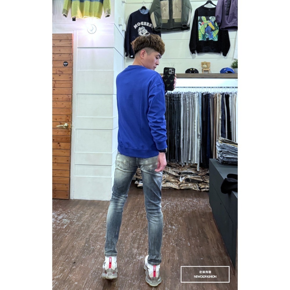 『新品上市』重磅潑墨藍印抓痕小直筒(NOF24015898)-細節圖6