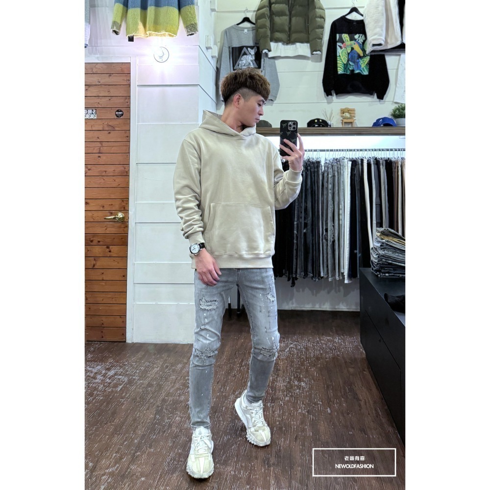 『新品上市』重磅藍白潑漆變形蟲小直筒(NOF24013893)-細節圖3