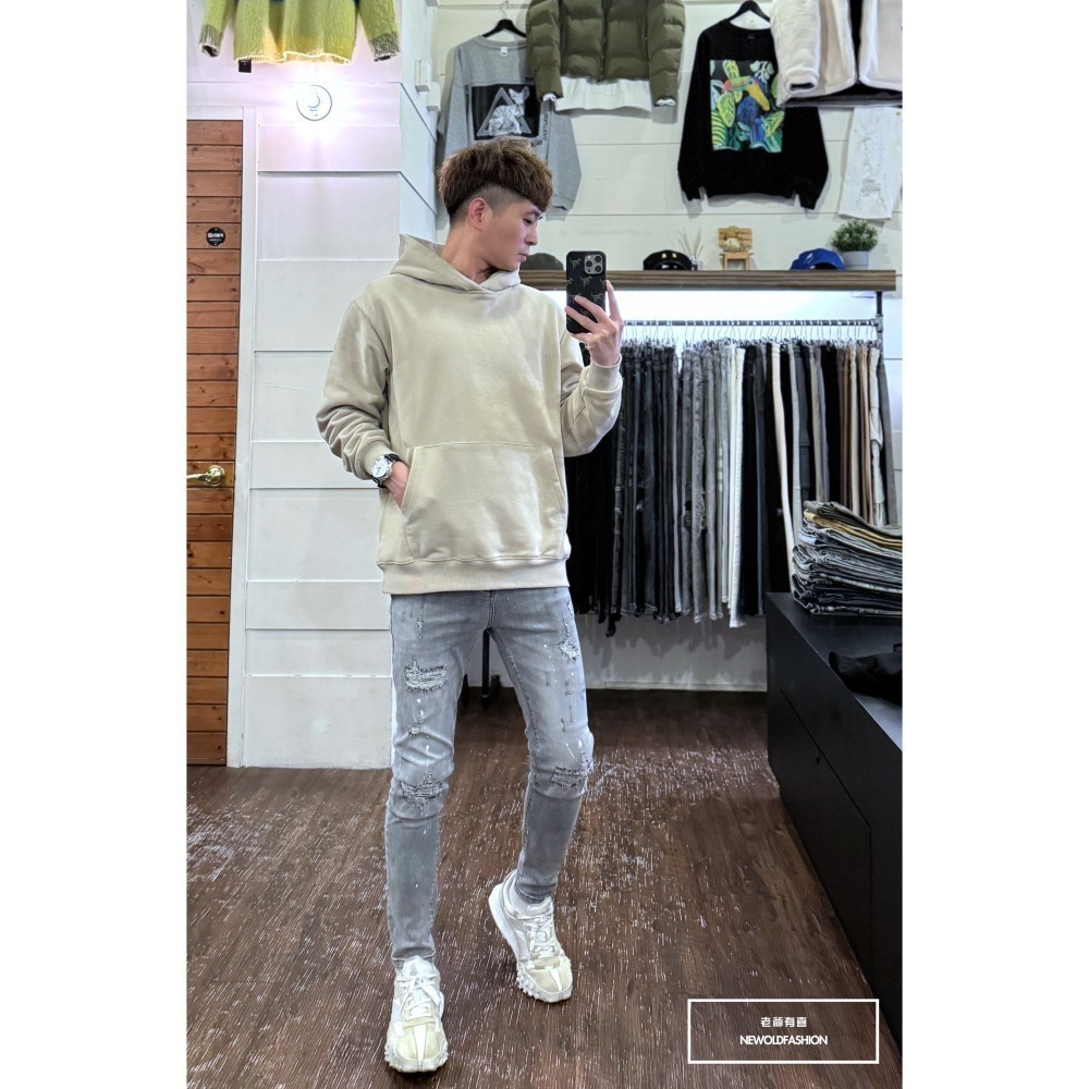 『新品上市』重磅藍白潑漆變形蟲小直筒(NOF24013893)-細節圖6