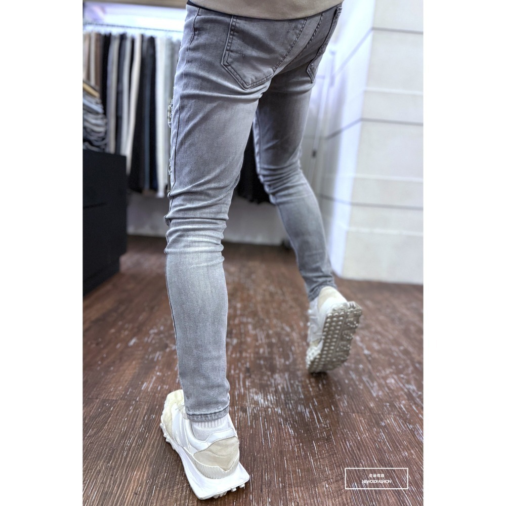 『新品上市』重磅藍白潑漆變形蟲小直筒(NOF24013893)-細節圖7