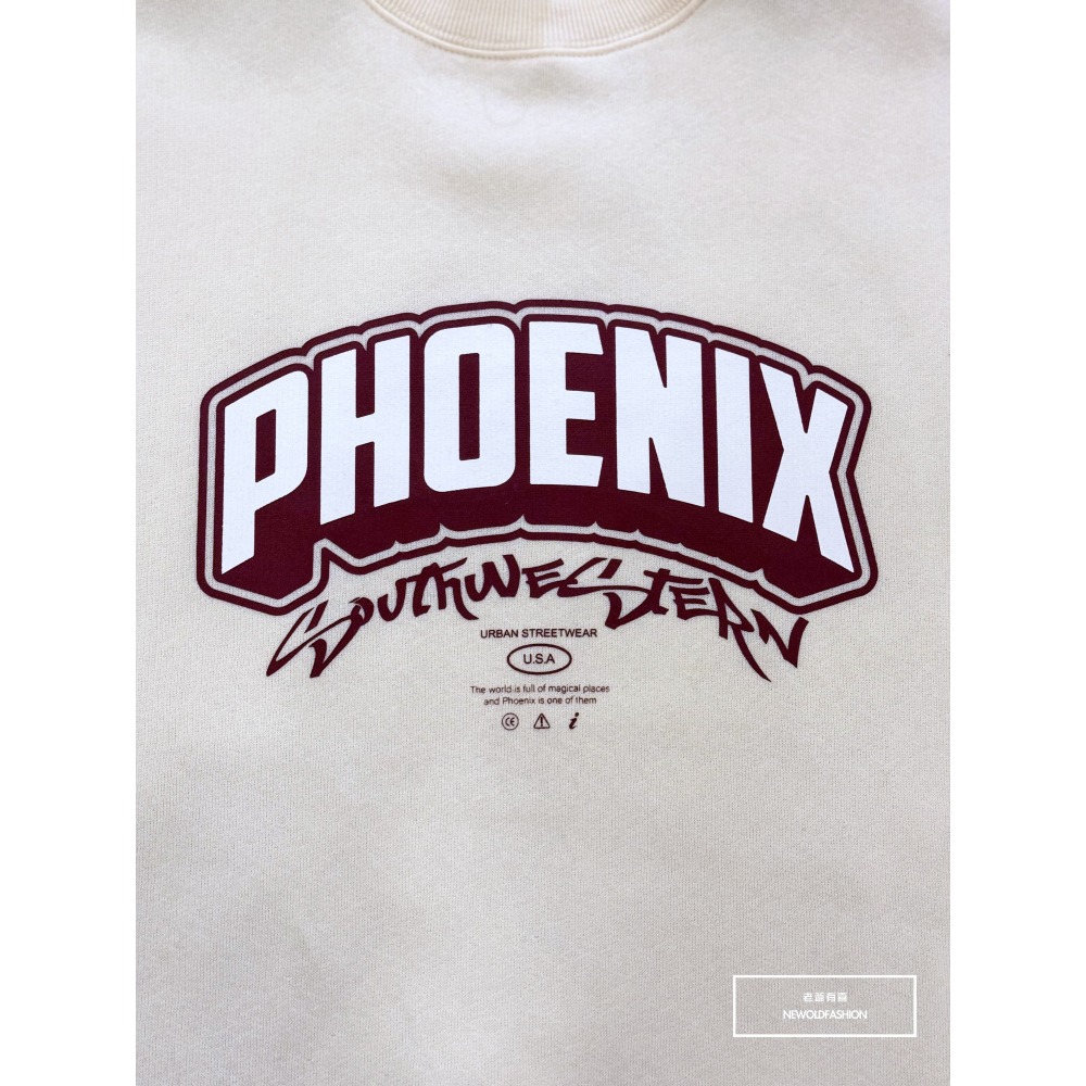 『新品上市』重磅PHOENIX刷毛大學T-米(NOF231288012)-細節圖5