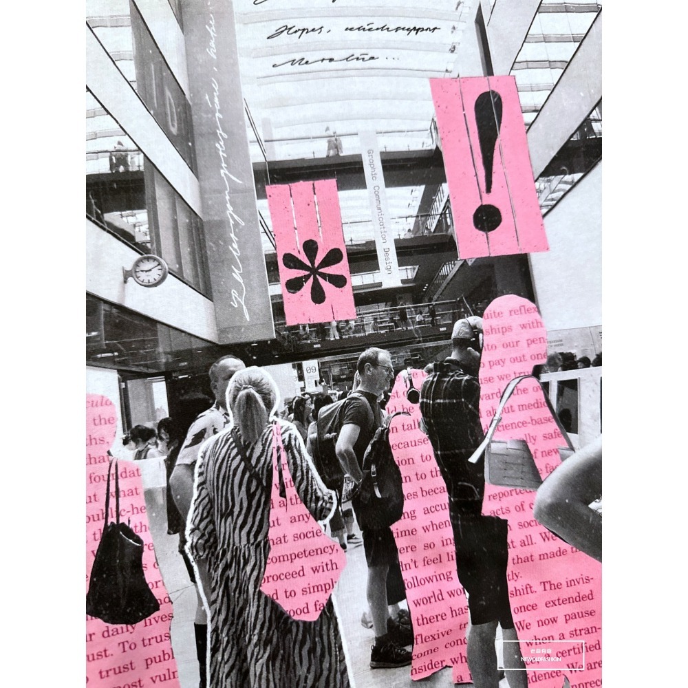 『新品上市』重磅百貨街景刷毛大學T-淺灰(NOF2311F010)-細節圖6