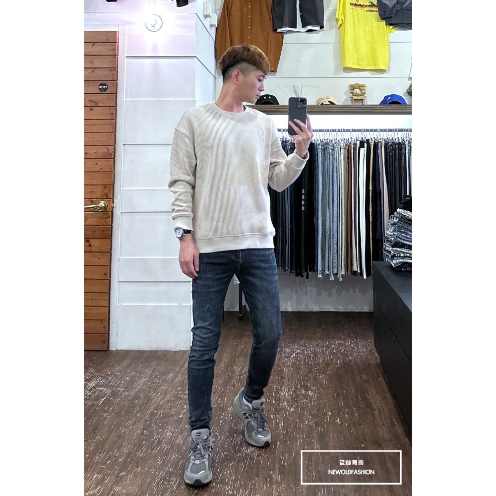 『新品上市』重磅立體粗針織大學T-米(NOF2310C65001)-細節圖3