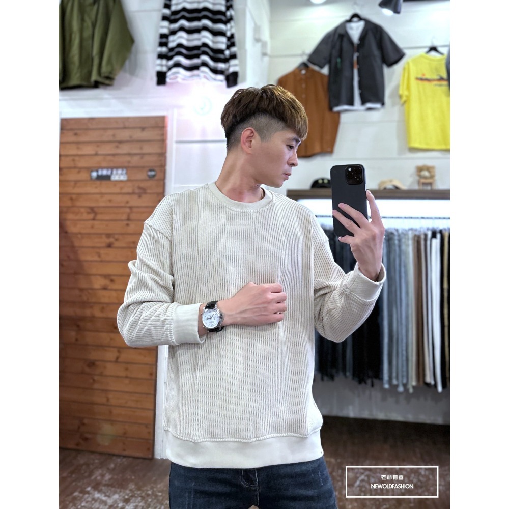 『新品上市』重磅立體粗針織大學T-米(NOF2310C65001)-細節圖4