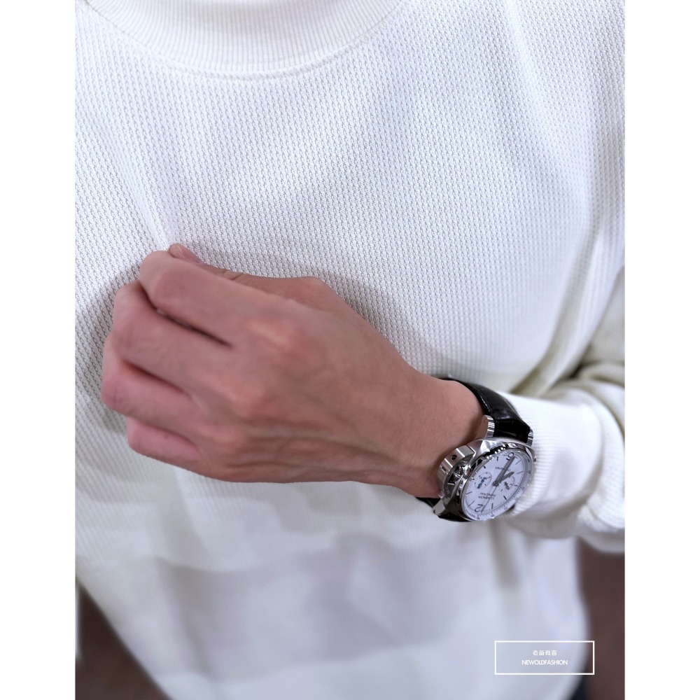 『新品上市』重磅原色素面針織紋大學T-米(NOF2309386)-細節圖5