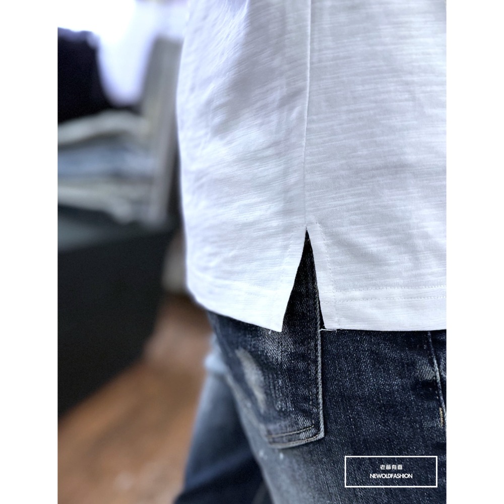 『新品上市』重磅GOING刺繡竹節棉大學T-白(NOF2309387)-細節圖5