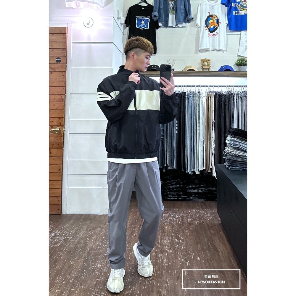 『新品上市』重磅Reasonably三槓防風外套-黑(NOF2310C61003)-細節圖5