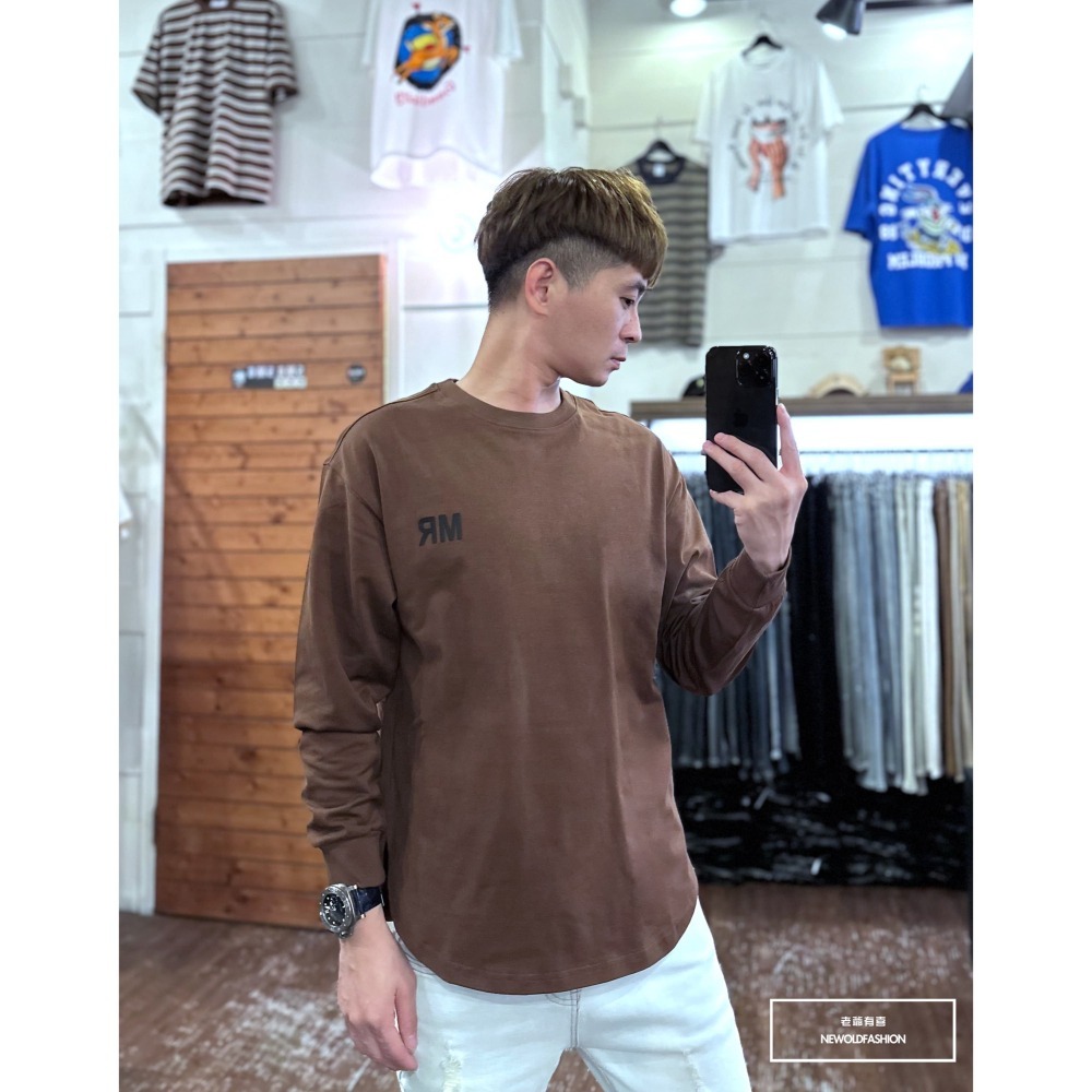 『新品上市』重磅MR英字大學T-咖啡(NOF2309B2233)-細節圖2