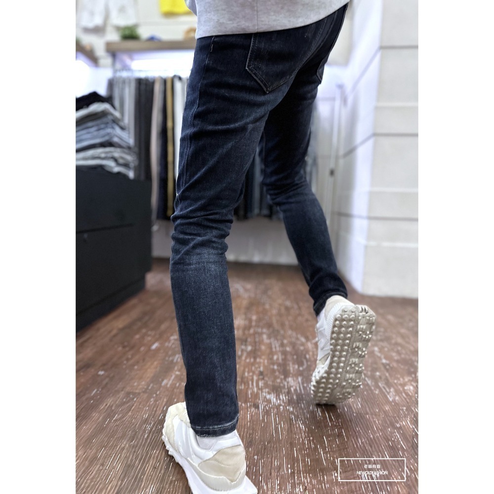 『新品上市』重磅藏藍白刷痕小直筒(NOF23105093)-細節圖3