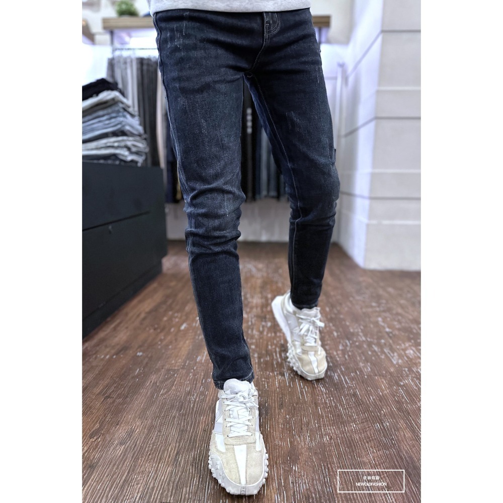 『新品上市』重磅藏藍白刷痕小直筒(NOF23105093)-細節圖4