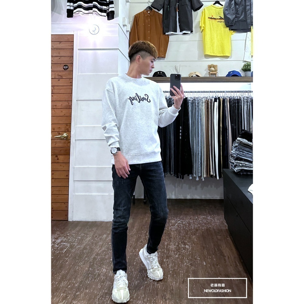 『新品上市』重磅藏藍白刷痕小直筒(NOF23105093)-細節圖5