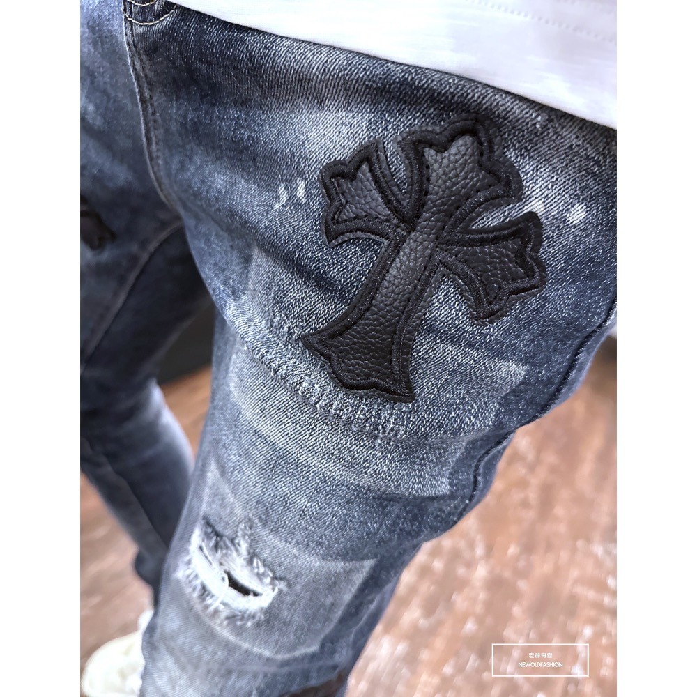 『新品上市』重磅十字多格印補丁小直筒(NOF23105102)-細節圖3