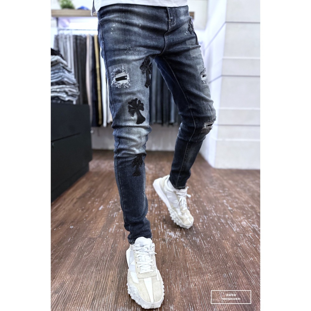 『新品上市』重磅十字多格印補丁小直筒(NOF23105102)-細節圖8