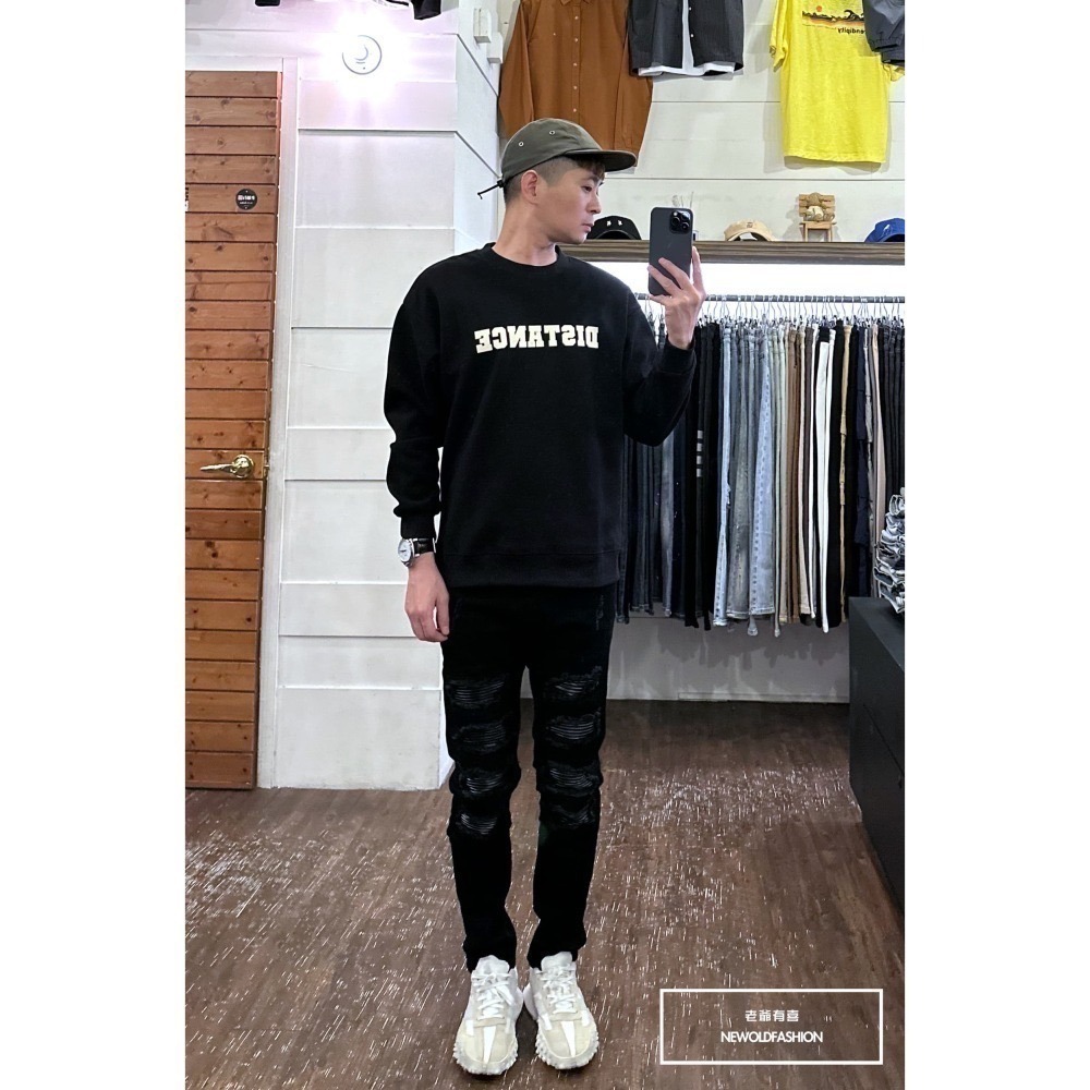 『新品上市』重磅六洞皮革補丁小直筒(NOF23105120)-細節圖3