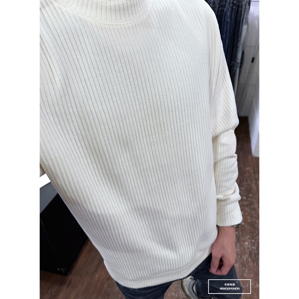 『新品上市』重磅立體直條紋大學T-米(NOF2309398)-細節圖3