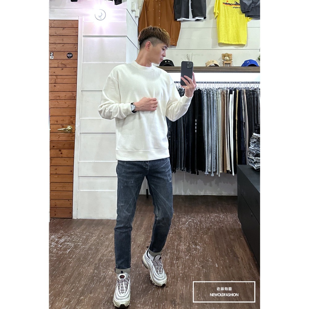 『新品上市』重磅立體直條紋大學T-米(NOF2309398)-細節圖5