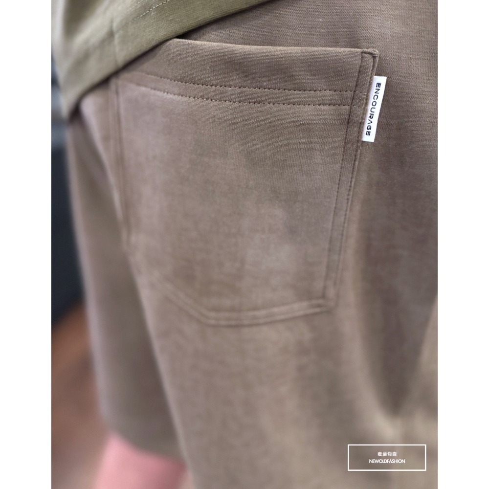 『新品上市』重磅Choii刺繡水洗棉質短褲(NOF2404N6015)-卡其-細節圖4