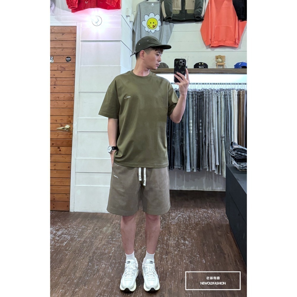 『新品上市』重磅Choii刺繡水洗棉質短褲(NOF2404N6015)-卡其-細節圖5