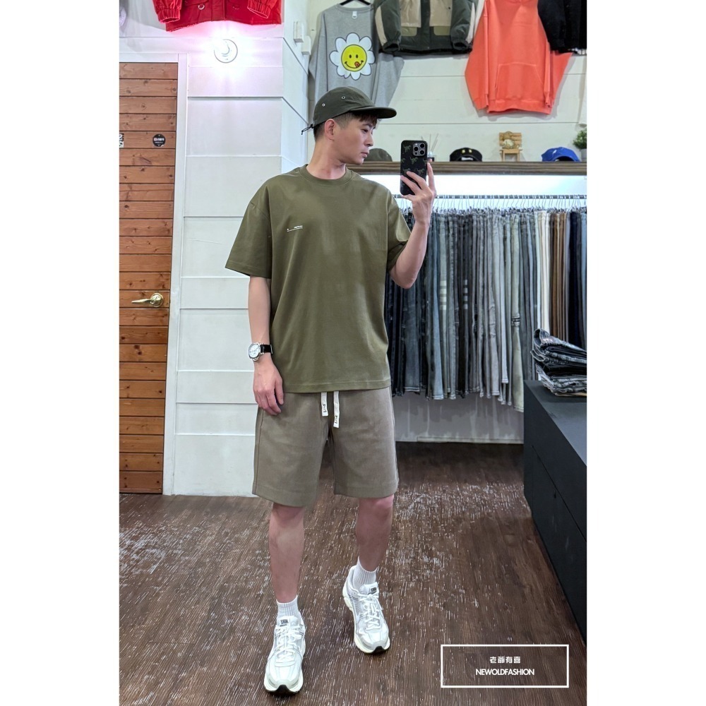 『新品上市』重磅Choii刺繡水洗棉質短褲(NOF2404N6015)-卡其-細節圖7