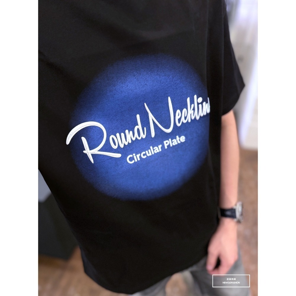 『新品上市』重磅RN暈染短T(NOF2404N8029)-黑-細節圖3